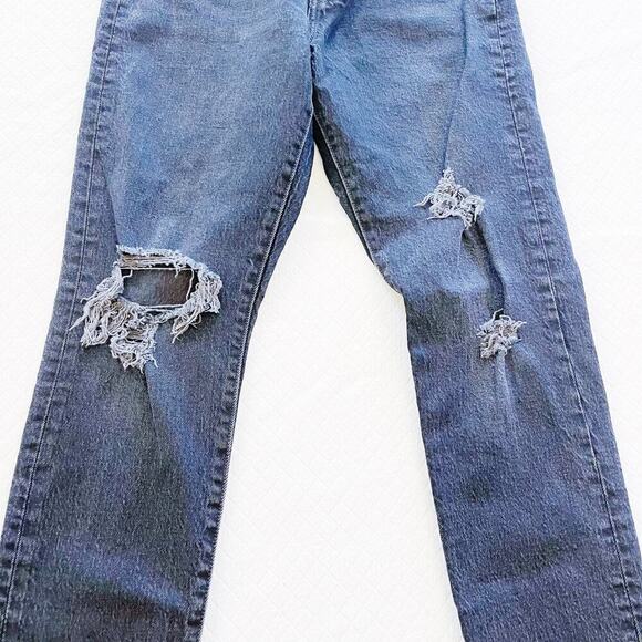 Levis 501 Short Black Button Fly Denim Jeans SZ W30 x L28 - Picture 8 of 9